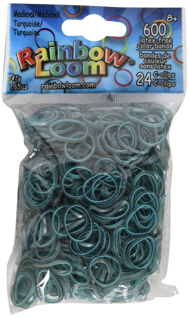 Rainbow Loom Medieval Turquoise Rubber Bands, The Original Rubber Bands for Everything, Children Ages 7 and Up. - Image 1