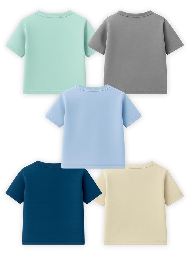Kidbee Baby Cotton Half Sleeve Front Open Jabla Top/T-Shirt - Pack of 5 (in, Age, 12 Months, 18 Months, Regular, BS-JHS-Multi-5pc) - Image 2