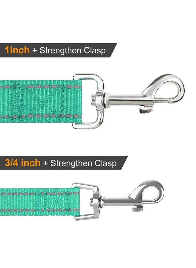 Joytale Joytale Double-Sided Reflective Dog Leash, 6 FT/5 FT/4 FT, Padded Handle Nylon Dogs Leashes for Medium & Large Dogs Walking, Teal, 6FT  - Image 4