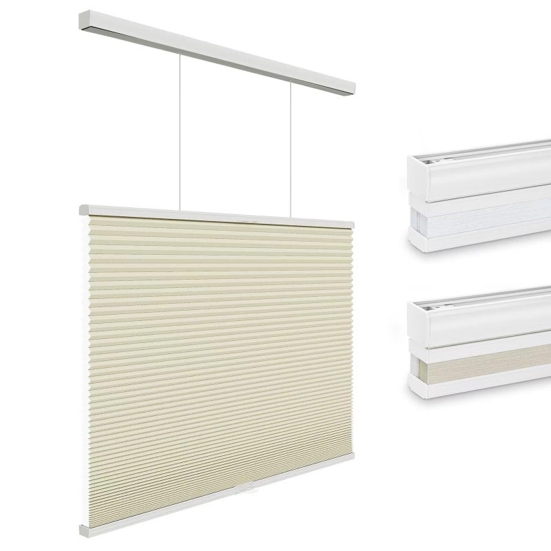 Changshade Light Filtering blindsfor Windows72 Length x35 Width Top Down Bottom Up Cellular Shades Honeycomb Blinds for Indoor Windows Easy to Install Beige
