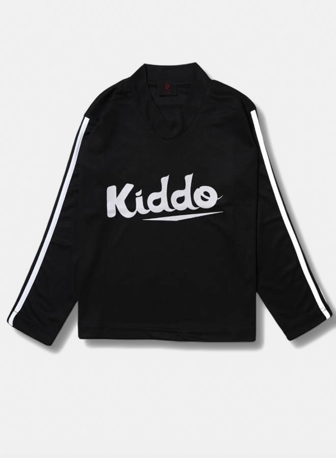 سويت شيرت جيرسيه أسود للأطفال – للجنسين، للاستخدام اليومي