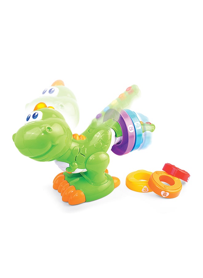 Happy Kids Little Learners Count And Stack Dino - Electronic Stacking Rings, Learn Counting And Colors, Bilingual, 12m+  - Image 3