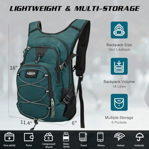 Lunidry Hydration Backpack with 3L Water Bladder Insulated Running Hydration Pack Hydropack Lightweight Water Backpack for Hiking Cycling Camping Biking for Men Women - Image 3