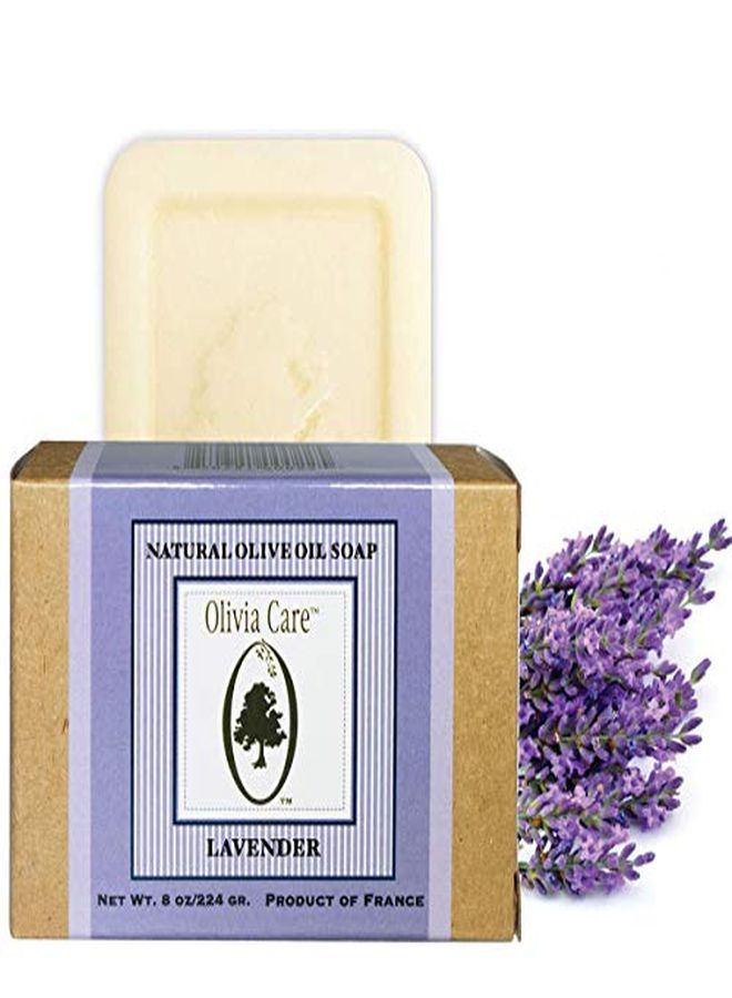 Olivia Care Premium Bath & Body Bar Soap | Organic, Vegan & Natural | Olive Oil | Repairs, Hydrates, Moisturizes & Deep Cleans | Repair Dry Skin | Sustainable Palm Oil | Made In Usa | 8 Oz Lavender - Image 1