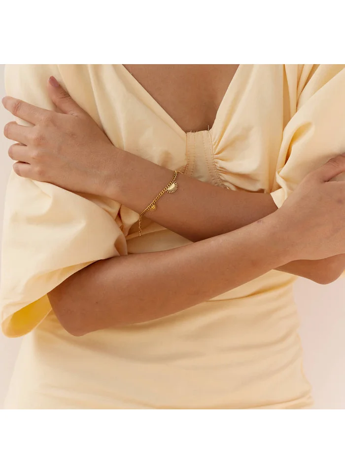 noya 18K Gold Plated Batur Sunrise Motif Bracelet