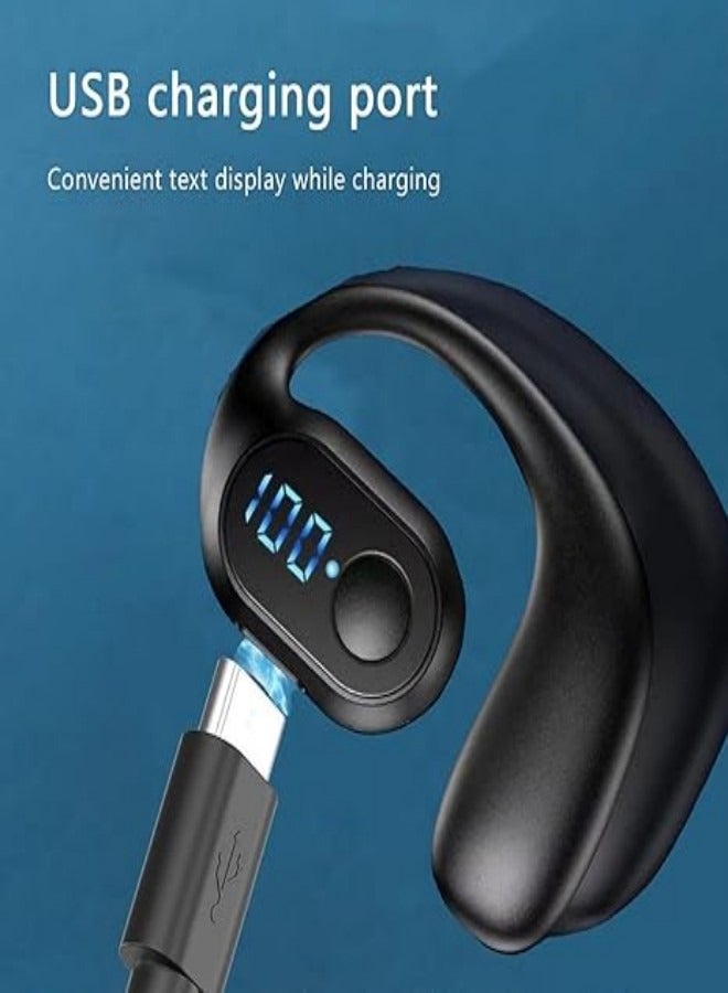 No in-Ear Headphones, Ultra Comfortable, Lightweight Design, Snug Fit, Ergonomic Ear Hook, Powerful Bass, Long Lasting, Super Bluetooth, Clear Calls, Wireless Earbuds, Black… - Image 4