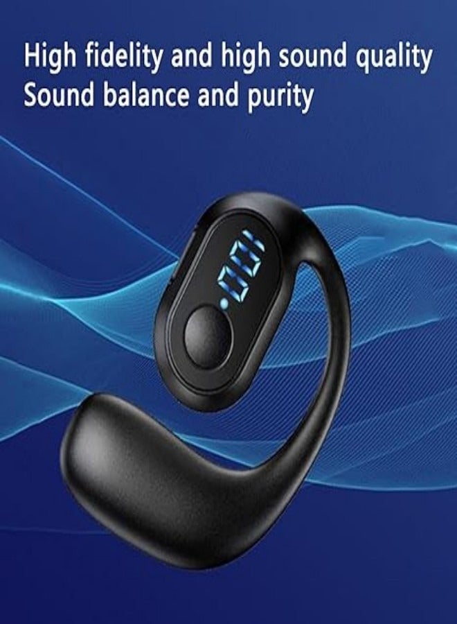 No in-Ear Headphones, Ultra Comfortable, Lightweight Design, Snug Fit, Ergonomic Ear Hook, Powerful Bass, Long Lasting, Super Bluetooth, Clear Calls, Wireless Earbuds, Black… - Image 5