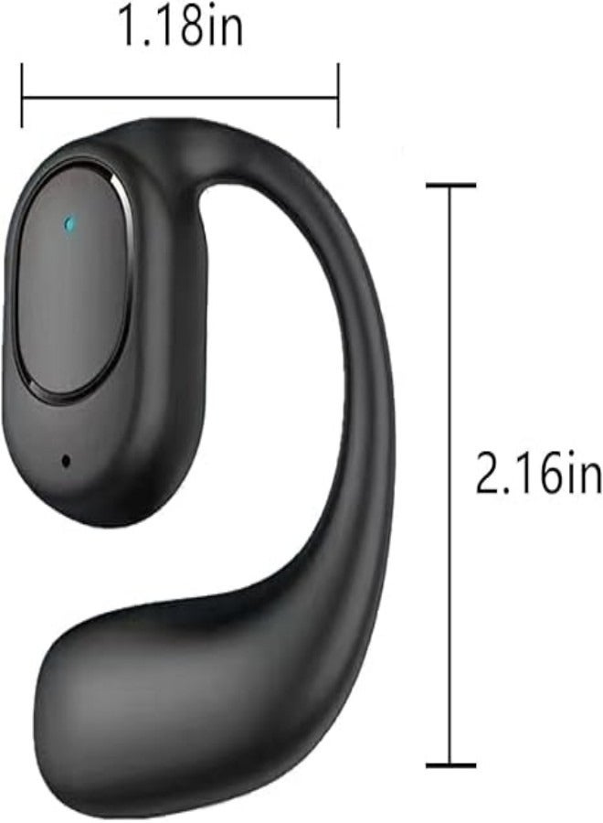 No in-Ear Headphones, Ultra Comfortable, Lightweight Design, Snug Fit, Ergonomic Ear Hook, Powerful Bass, Long Lasting, Super Bluetooth, Clear Calls, Wireless Earbuds, Black… - Image 2