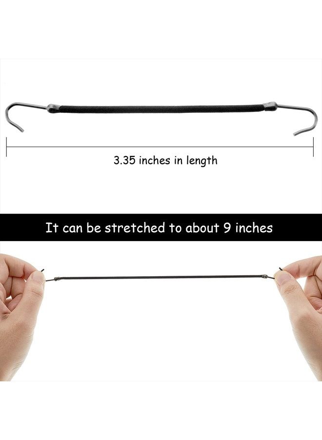 Hotop 15 Pieces Elastic Hook Hair Tie Styling Ponytail Holder Hooks Hair Cord for Curly Hair Long Hair (Black) - Image 2