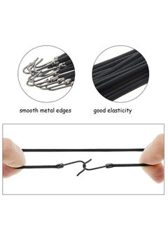Hotop 15 Pieces Elastic Hook Hair Tie Styling Ponytail Holder Hooks Hair Cord for Curly Hair Long Hair (Black)  - Image 3