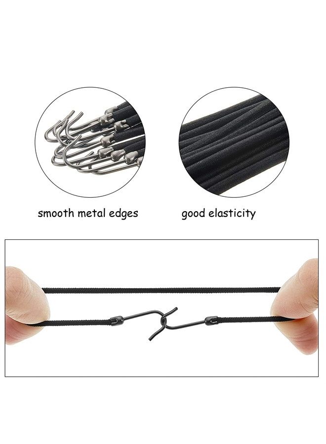 Hotop 15 Pieces Elastic Hook Hair Tie Styling Ponytail Holder Hooks Hair Cord for Curly Hair Long Hair (Black) - Image 3