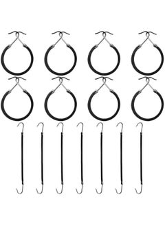 Hotop 15 Pieces Elastic Hook Hair Tie Styling Ponytail Holder Hooks Hair Cord for Curly Hair Long Hair (Black)  - Image 1