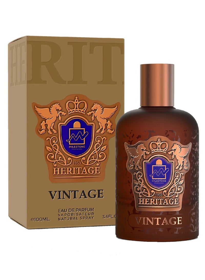 Milestone Heritage Vintage Eau De Parfum For Unisex - 100 ML - Image 2