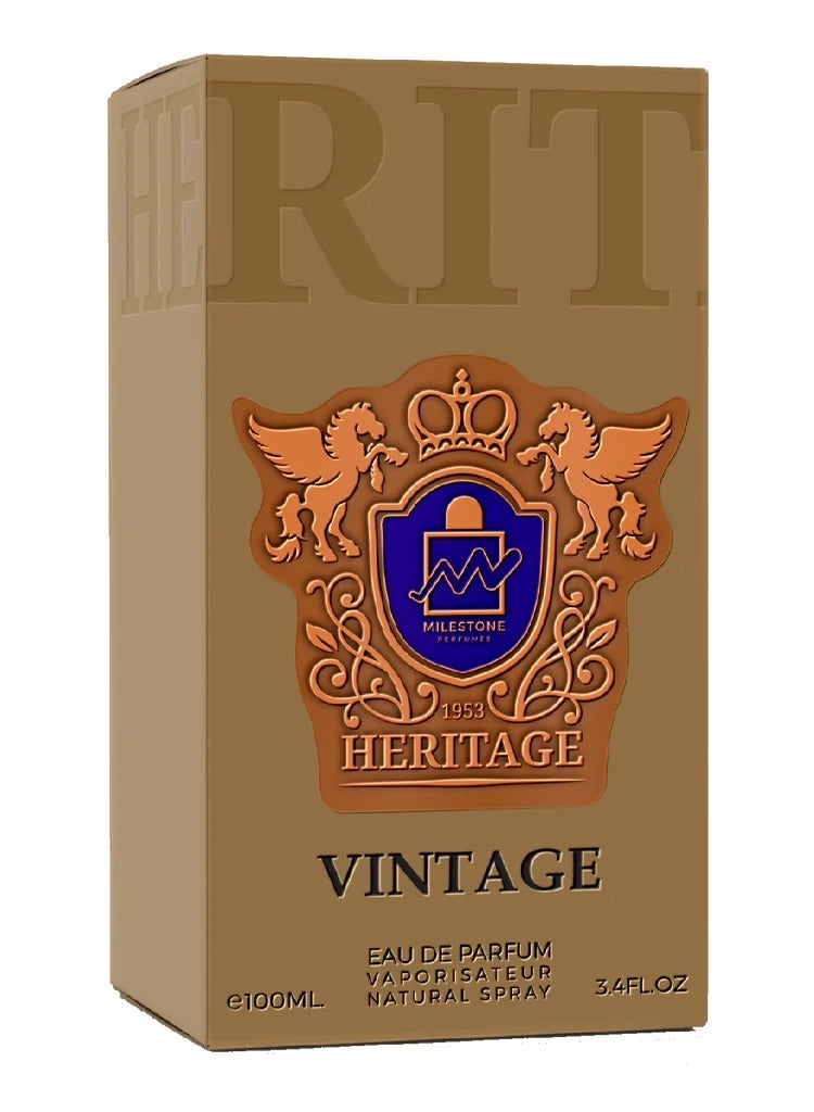 Milestone Heritage Vintage Eau De Parfum For Unisex - 100 ML - Image 3