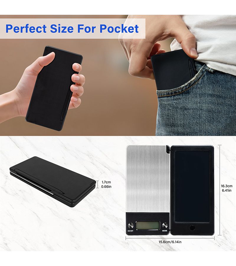 One Plastic Two In One Public Mailbox Scale 500g 0 01g With Handwriting Pad LCD Backlight Multi Unit One Click Conversion Multifunctional Postal Scale Office Digital Electronic Scale - Image 2