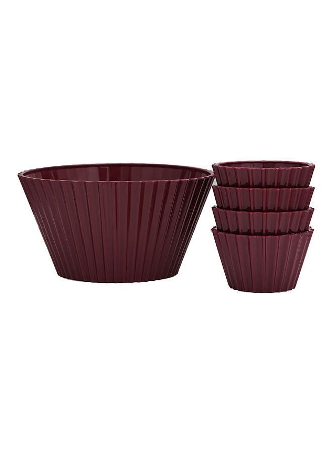 Royalford Sapphire Bowl Set, 5Pcs Serving Bowl Set, RF10779 | 2L Large Bowl for Mixing | Break & Chip-Resistant Snacks Bowl | PP Plastic for Mixing, Storing, Serving, Etc, 4x200ml+2L Assorted Colour - Image 1