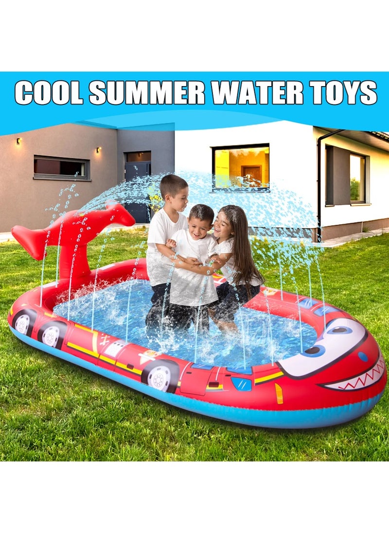 Leon Home 180*90*40cmChildren's inflatable fountain pool | Children's inflatable paddling pool | Outdoor swimming pool | Outdoor water toys suitable for boys and girls to play in the water in summer  - Image 2
