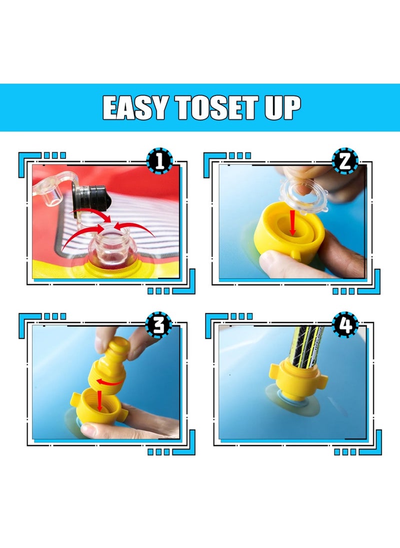 Leon Home 180*90*40cmChildren's inflatable fountain pool | Children's inflatable paddling pool | Outdoor swimming pool | Outdoor water toys suitable for boys and girls to play in the water in summer  - Image 5
