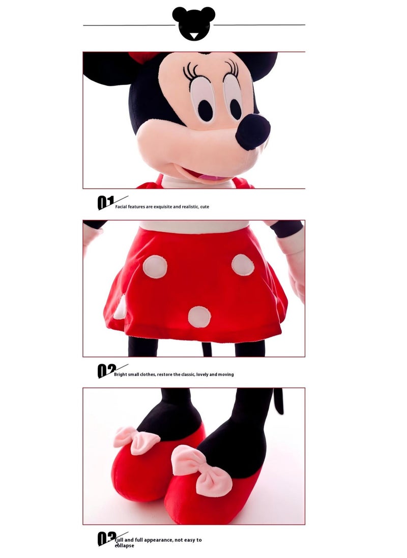 SISGL - 3-Piece Lovely Mickey And Minnie Mouse Stuffed Animal Throw Plushie Pillow Doll Soft Fluffy Friend Hugging Cushion-Present For Every Age And Occasion - Image 1
