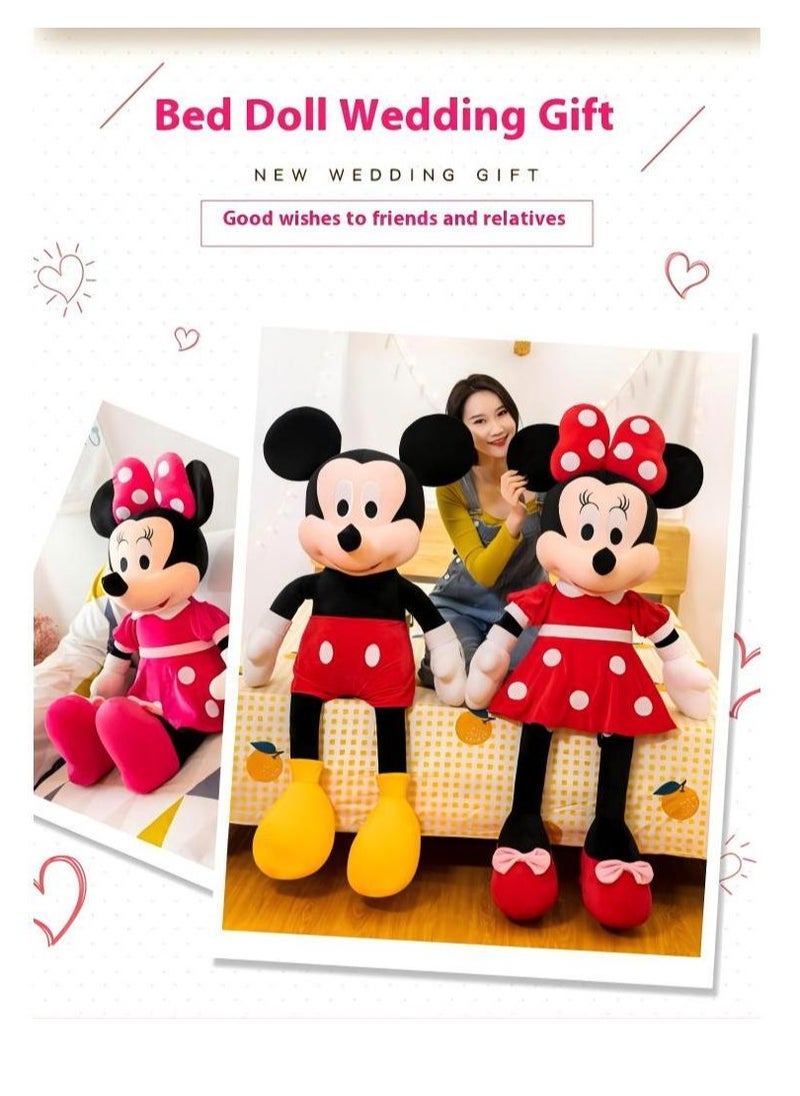 SISGL - 3-Piece Lovely Mickey And Minnie Mouse Stuffed Animal Throw Plushie Pillow Doll Soft Fluffy Friend Hugging Cushion-Present For Every Age And Occasion - Image 1