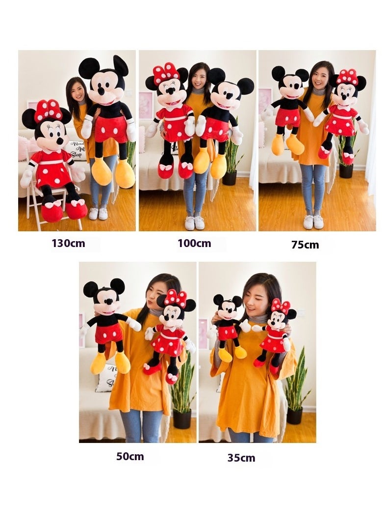 SISGL - 3-Piece Lovely Mickey And Minnie Mouse Stuffed Animal Throw Plushie Pillow Doll Soft Fluffy Friend Hugging Cushion-Present For Every Age And Occasion - Image 1