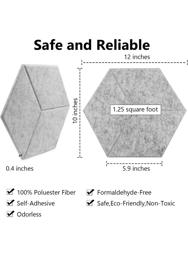 Relex 12 Pack Set Acoustic Foam Panels, Black Wedges Tiles Fireproof Soundproof Foam Sound Absorbing Noise Cancelling Panels for Recording Studios, Home, Offices Walls Ceiling - Image 2