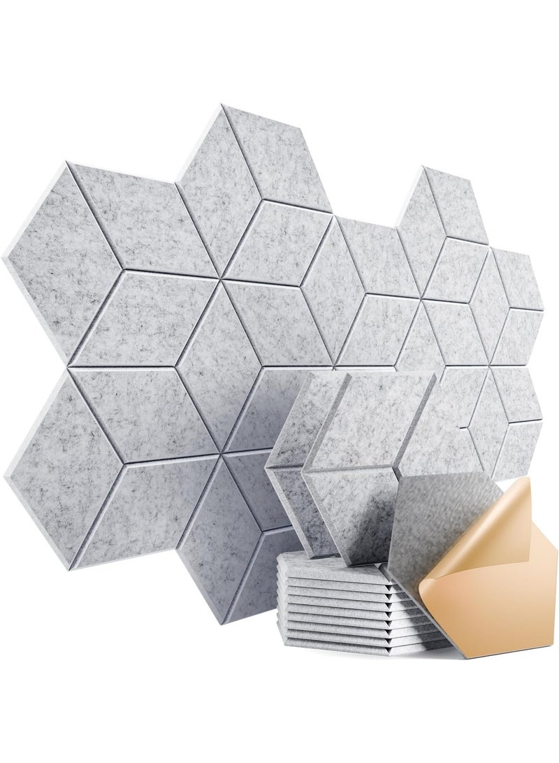 Relex 12 Pack Set Acoustic Foam Panels, Black Wedges Tiles Fireproof Soundproof Foam Sound Absorbing Noise Cancelling Panels for Recording Studios, Home, Offices Walls Ceiling - Image 1