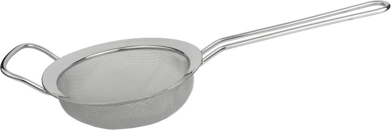 GRUNWERG ST-3006 Fine Mesh Strainer with Polished Rim And Handle, Silver, 6-Inch, 15cm Diameter - Image 1