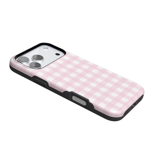 Casely iPhone 17 Pro Max Case | Pink Plaid | Sunday Best | Bold Protective Design | MagSafe Compatible Design - Image 3