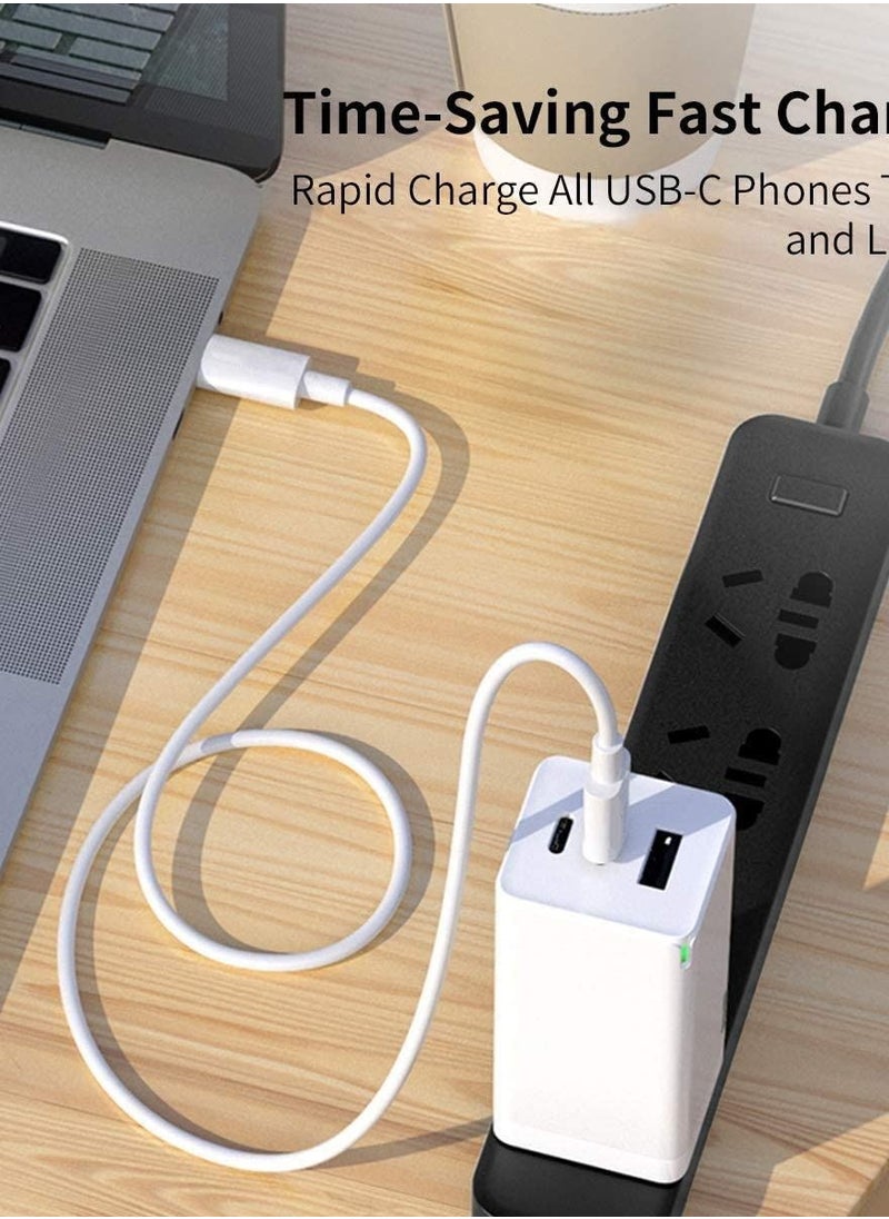 Generic - USB C to USB C Cable 6.6ft, Charging Cable for Google Pixel 5 Charger 60W 5A PD USB Type C for MacBook, iPad Pro 2018/2020,MacBook Air, Pixel, Galaxy S20 Ultra/S10/Note20 - White - Image 1