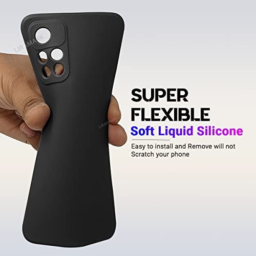 LIRAMARK Silicone Soft Back Cover Case for Mi Redmi Note 11T 5G / Poco M4 Pro 5G/ Note 11 5G (Silicone Black) - Image 4