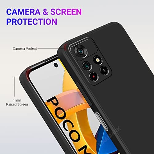 LIRAMARK Silicone Soft Back Cover Case for Mi Redmi Note 11T 5G / Poco M4 Pro 5G/ Note 11 5G (Silicone Black) - Image 3