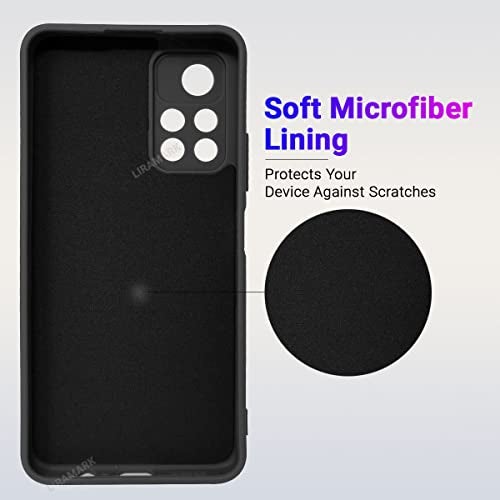 LIRAMARK Silicone Soft Back Cover Case for Mi Redmi Note 11T 5G / Poco M4 Pro 5G/ Note 11 5G (Silicone Black) - Image 2