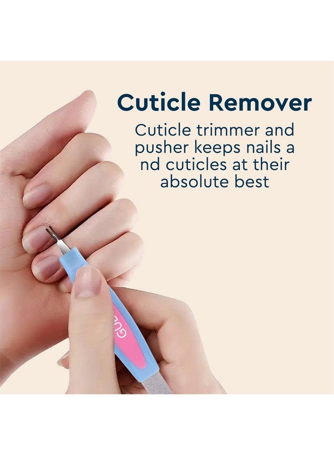 غوب GUBB 2 في 1 مبرد أظافر مع مزيل الجلد المحيط، أداة مانيكير - مصمم للحصول على أظافر قوية وأنيقة وصحية، مصنوع من الفولاذ المقاوم للصدأ المتين - Image 5