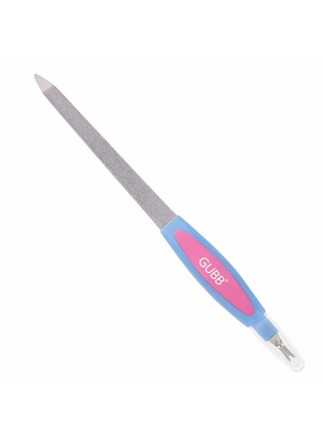 غوب GUBB 2 في 1 مبرد أظافر مع مزيل الجلد المحيط، أداة مانيكير - مصمم للحصول على أظافر قوية وأنيقة وصحية، مصنوع من الفولاذ المقاوم للصدأ المتين - Image 1