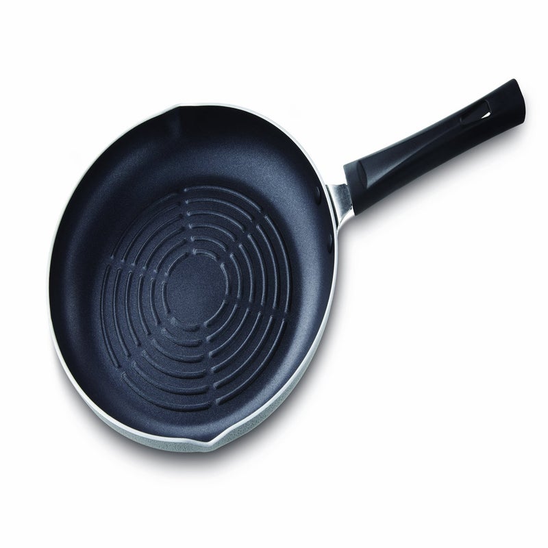 Anjali Diamond Dura Non Stick Grill Taper Pan 245mm, Aluminium, Grey - Image 3