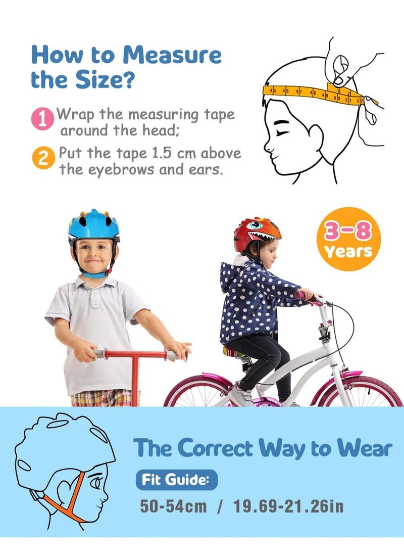 Toddler Helmet Kids Bike Helmet Lightweight 3D Children Multi-Sport Bicycle Helmet for Boys and Girls, for Multi-Sport Scooter Cycling Skating  Age 3-8 - Image 3