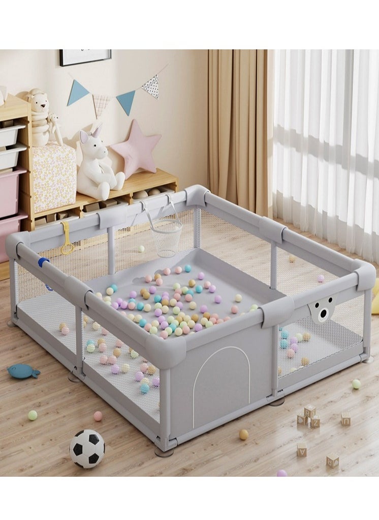 Generic Baby Playpen 150c*180cm, Play Pens for Babies and Toddlers Baby Fence Baby Play Yards for Indoor & Outdoor with Breathable Mesh Anti-Fall Playpen  - Image 2