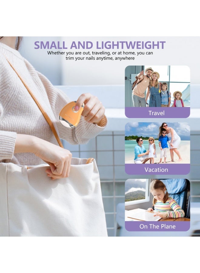 مقلم أظافر كهربائي آلي بثلاث مستويات سرعة وخزان تخزين قصاصات الأظافر، بشاشة رقمية LCD وقابل للشحن عبر USB، مناسب للأطفال والكبار وكبار السن - Image 3