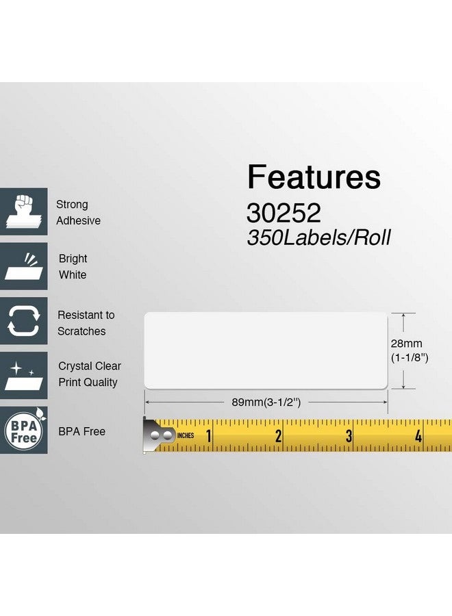 BETCKEY Compatible Dymo 30252 (11/8" X 31/2") Address & Barcode Labels Compatible With Dymo Labelwriter 450 4Xl & Zebra Desktop Printers [16 Rolls/5600 Labels] - Image 2
