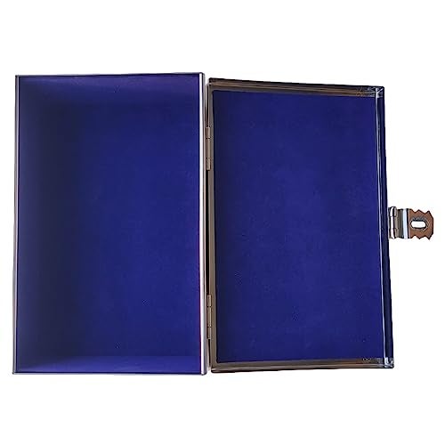 GinoSet® Stainless Steel Storage Box, Cash Box, Pooja Peti, Organizer, Vanity Storage Box, Jewellery Safe Bank Locker, Cash Box With Handicrafts Digital Meena Kari Design (Blue, 9 Inch) - Image 4