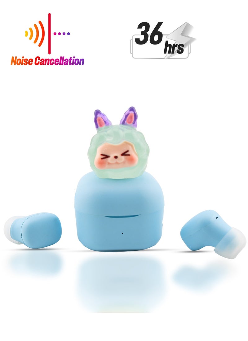 AMBERJACK AMBERJACK True Wireless Cute Earbuds - Small Cute Kitty Cat Design HiFi Stereo Earphones for Kids Adult 36H Playtime Music  - Image 1