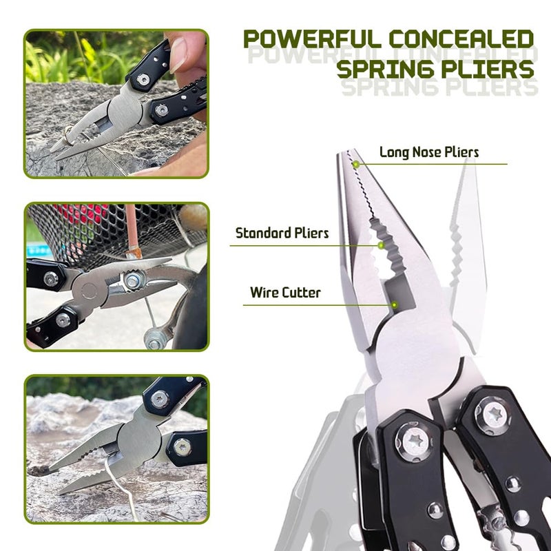 Samest 14 in 1 Multitool Pliers Gives One Whistle as a Gift, Professional Pocket Pliers from Wife Daughter to Father Boyfriend Husband on Christmas, Birthday, Valentine's, Father's Day - Samest - Image 5
