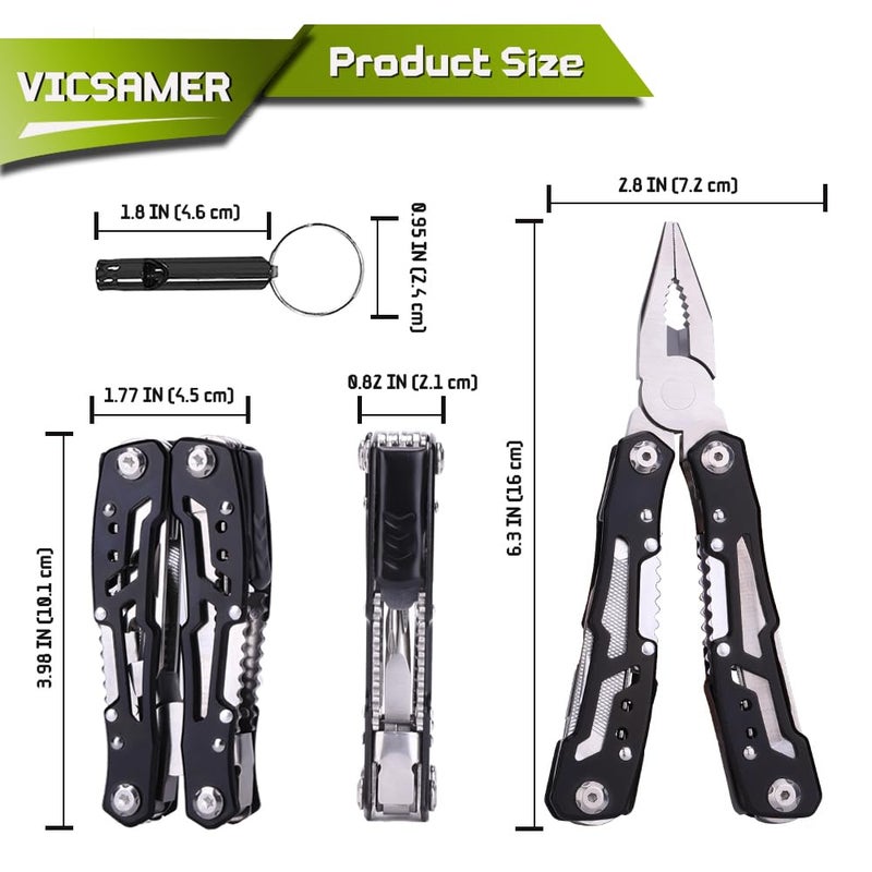 Samest 14 in 1 Multitool Pliers Gives One Whistle as a Gift, Professional Pocket Pliers from Wife Daughter to Father Boyfriend Husband on Christmas, Birthday, Valentine's, Father's Day - Samest - Image 2