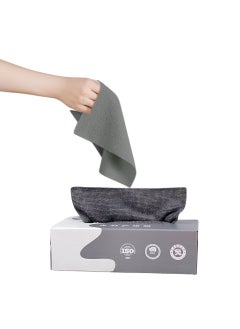 Kitchen Towels Disposable Cleaning Towels Microfiber Towels 20 Sheets Kitchen Towels Reusable with Dispenser Box Multipurpose Cleaning Wipes