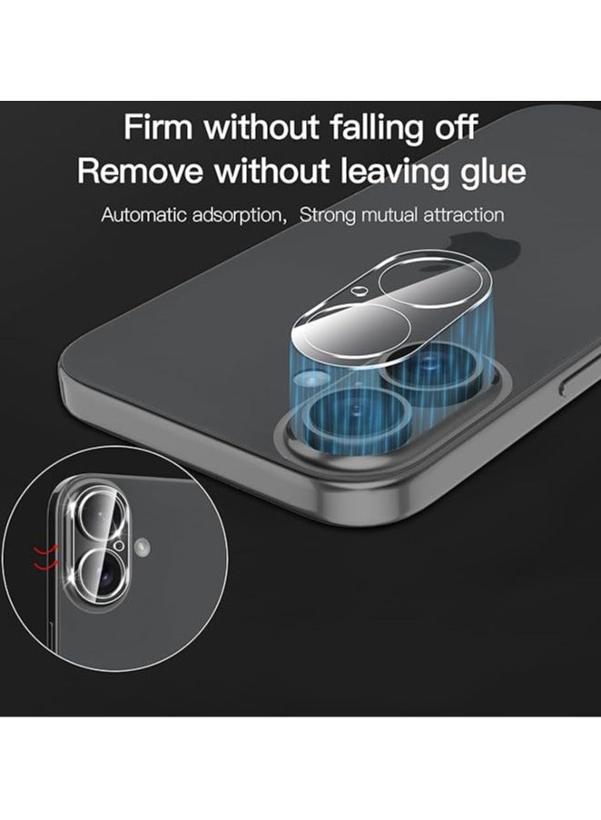 【2+2 Packs】 for iPhone 16 Screen Protector Tempered Glass Film with Camera Lens Protector Clear and Traceless. Provide good protection for your phone screen and lens against scratches and breakage - Image 4