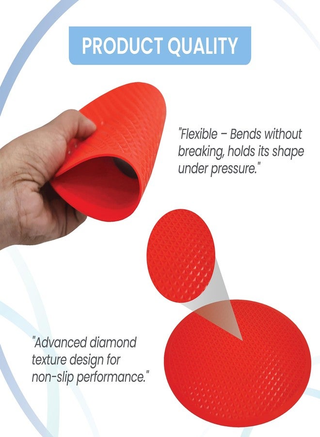 GISCO Sequence Spot Markers 9.5 Inch, Non Slip Rubber Agility Markers, Flat Markers for Sports Speed Agility Training and Drills, Kids Learning |1-10 Number Printed Circle Marker | Pack of 10 - Image 5