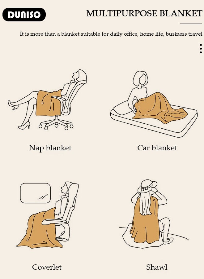 DUNISO بطانية رمي للكنبة أو السرير، بطانيات فائقة النعومة والراحة لتزيين الغرفة، دافئة وقابلة للتنفس، بطانية خفيفة الوزن ودافئة مناسبة للكنبة، الأريكة، السرير، الكرسي - Image 5