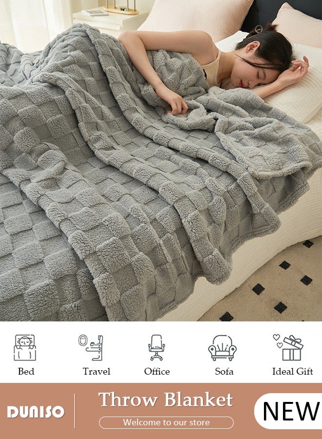 DUNISO بطانية رمي للكنبة أو السرير، بطانيات فائقة النعومة والراحة لتزيين الغرفة، دافئة وقابلة للتنفس، بطانية خفيفة الوزن ودافئة مناسبة للكنبة، الأريكة، السرير، الكرسي - Image 1