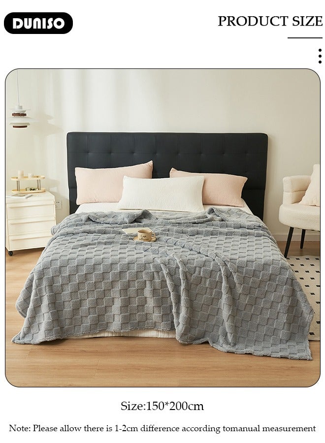 DUNISO بطانية رمي للكنبة أو السرير، بطانيات فائقة النعومة والراحة لتزيين الغرفة، دافئة وقابلة للتنفس، بطانية خفيفة الوزن ودافئة مناسبة للكنبة، الأريكة، السرير، الكرسي - Image 2